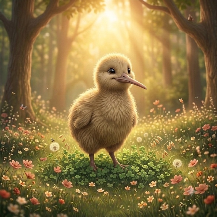 A baby kiwi, one of the creatures you can give a custom event