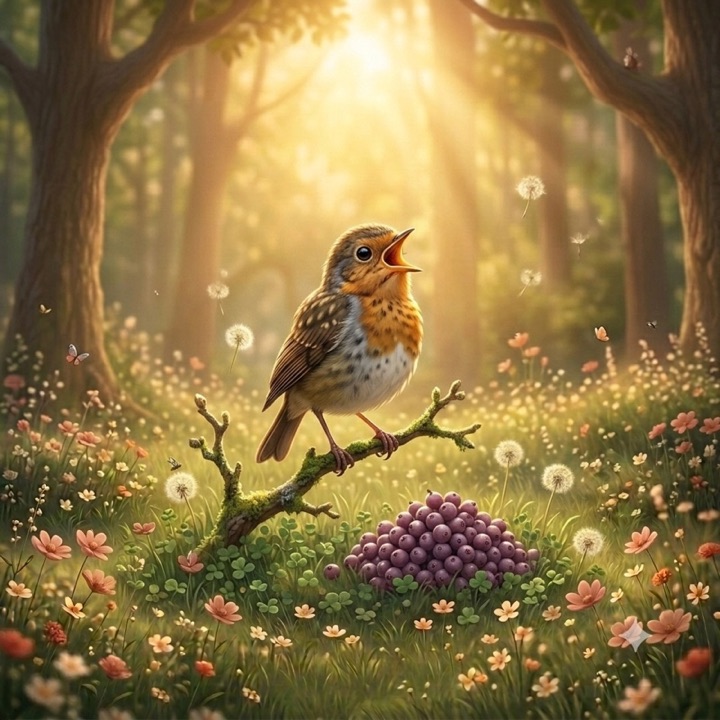 A baby robin, one of the creatures you can give a custom event