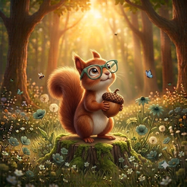 A baby squirrel, one of the creatures you can give a custom event